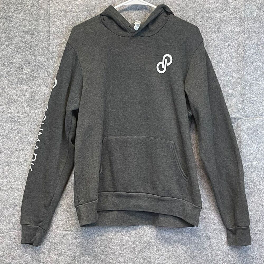 POSHMARK Hoodie Sweatshirt Women's Large Charcoal Gray Pocket Long Sleeve Fleece